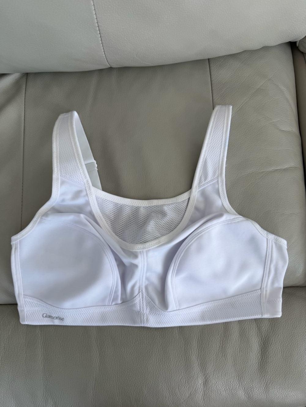 Glamorise White Wireless Support Sports Bra
